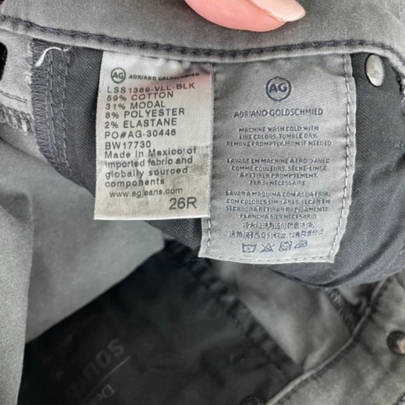 AG Adriano Goldschmied Wax Black Skinny Jeans - 26 - Picture 3 of 3